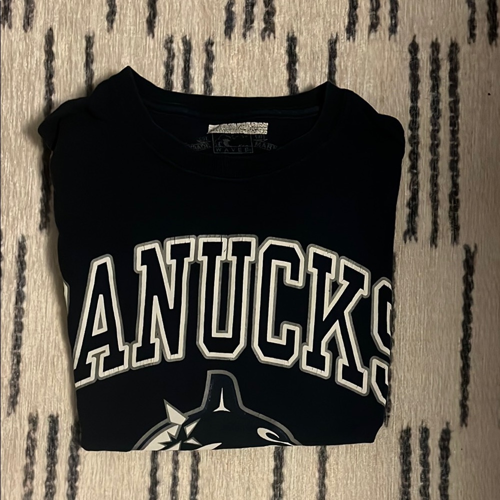 Navy Blue Canucks Graphic T-Shirt kids